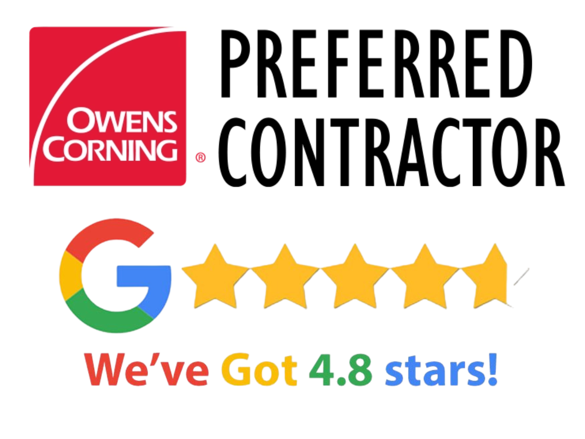 Owens Corning Preferred Contractor badge - certified roofing quality assurance, Clarksville roofing specials